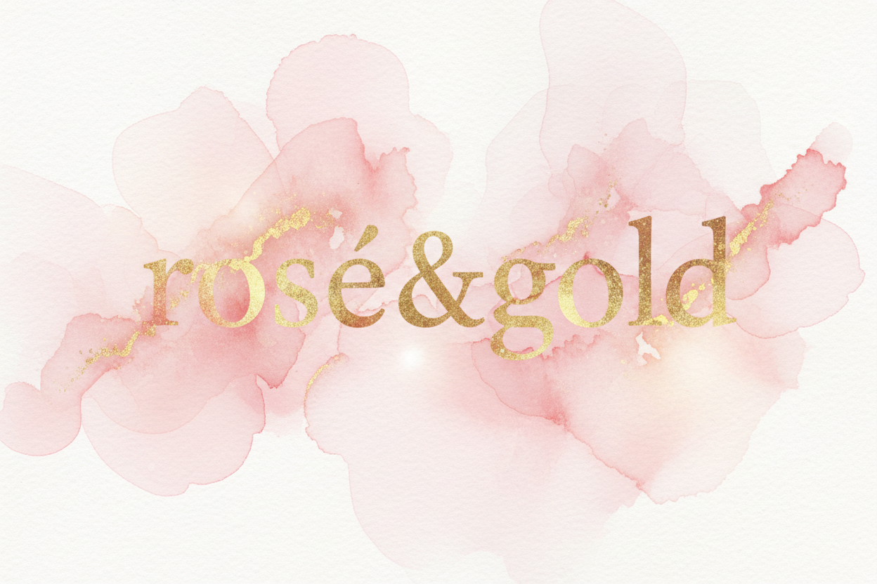 Rosé und Gold