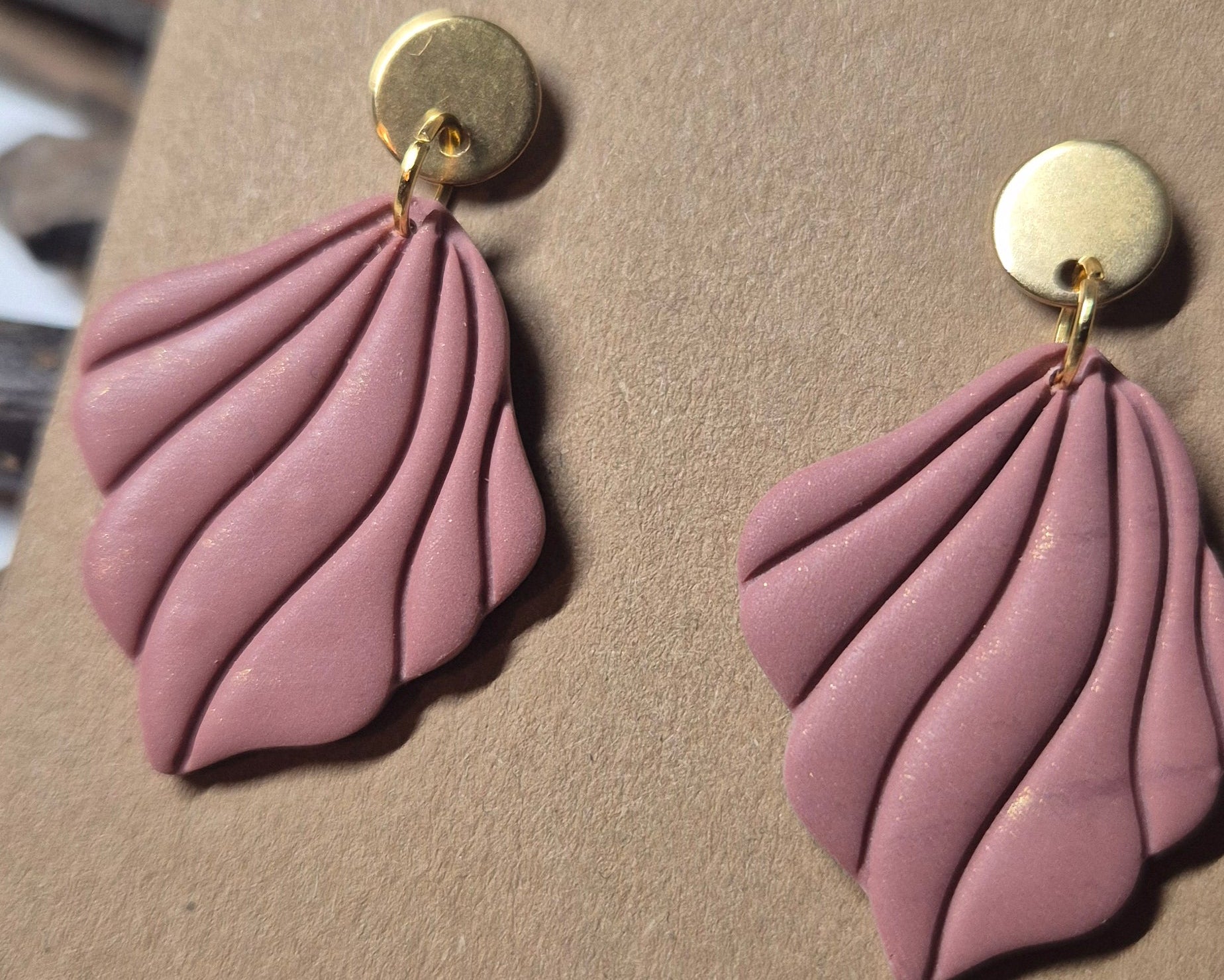 Rosé&Gold Waved Fan