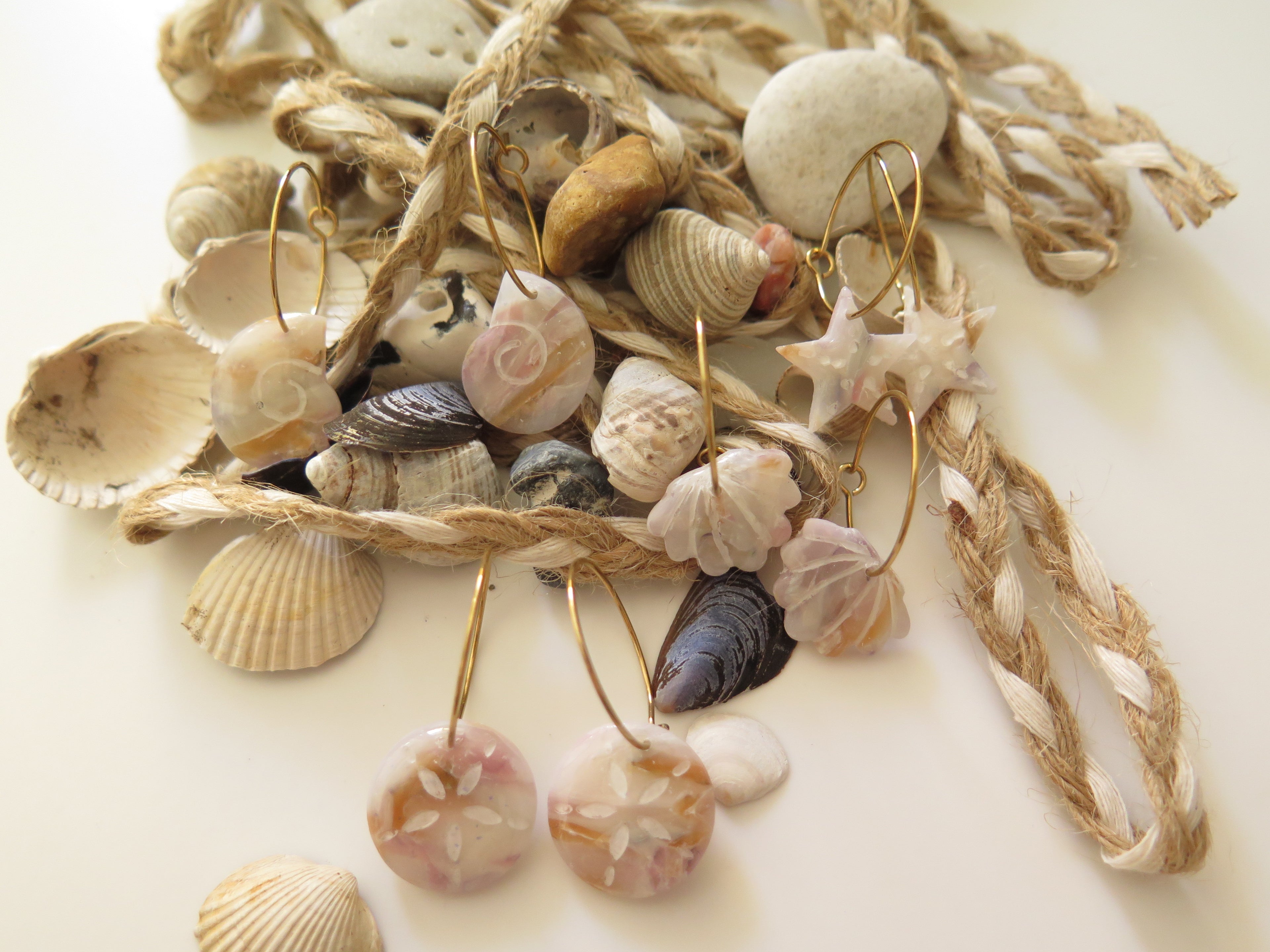Ohrringe Pearl Seashell