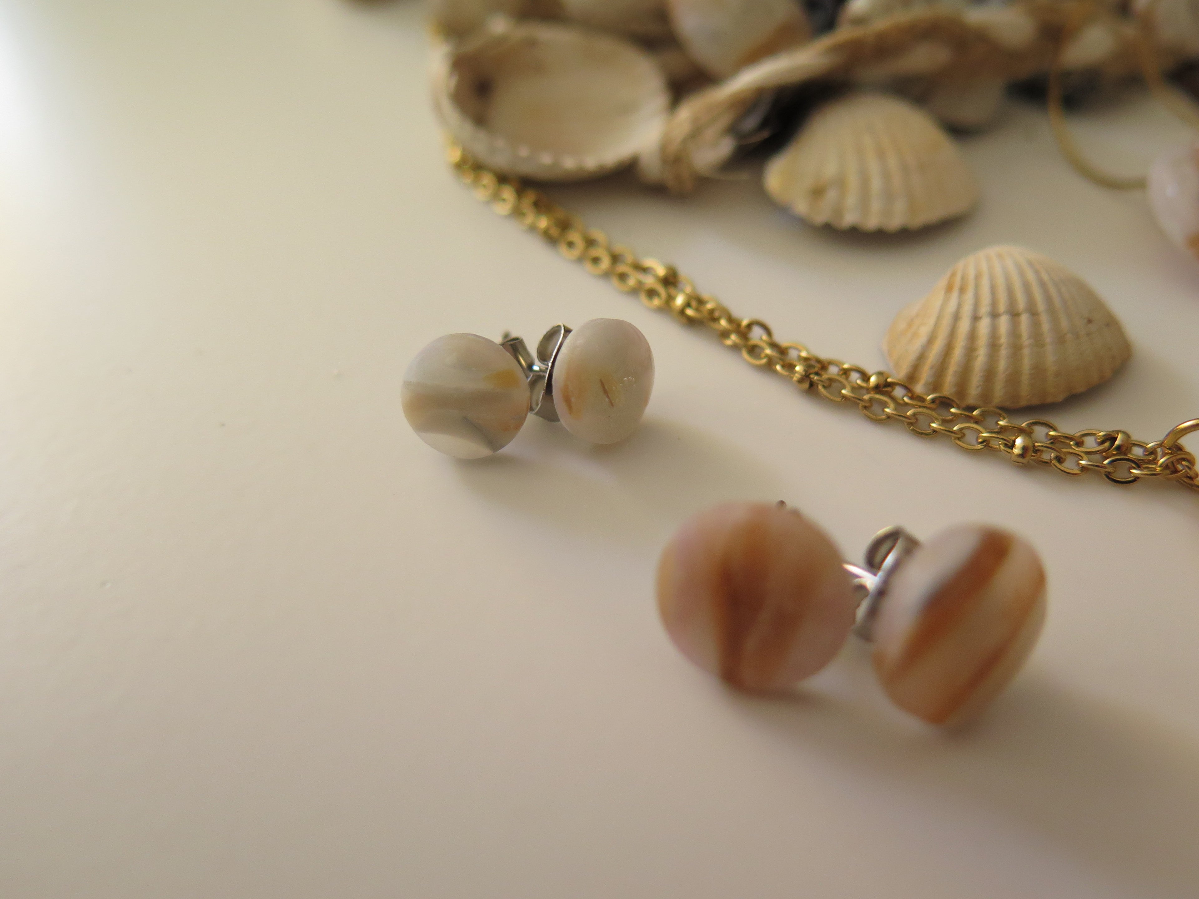 Ohrstecker Pearl Seashell