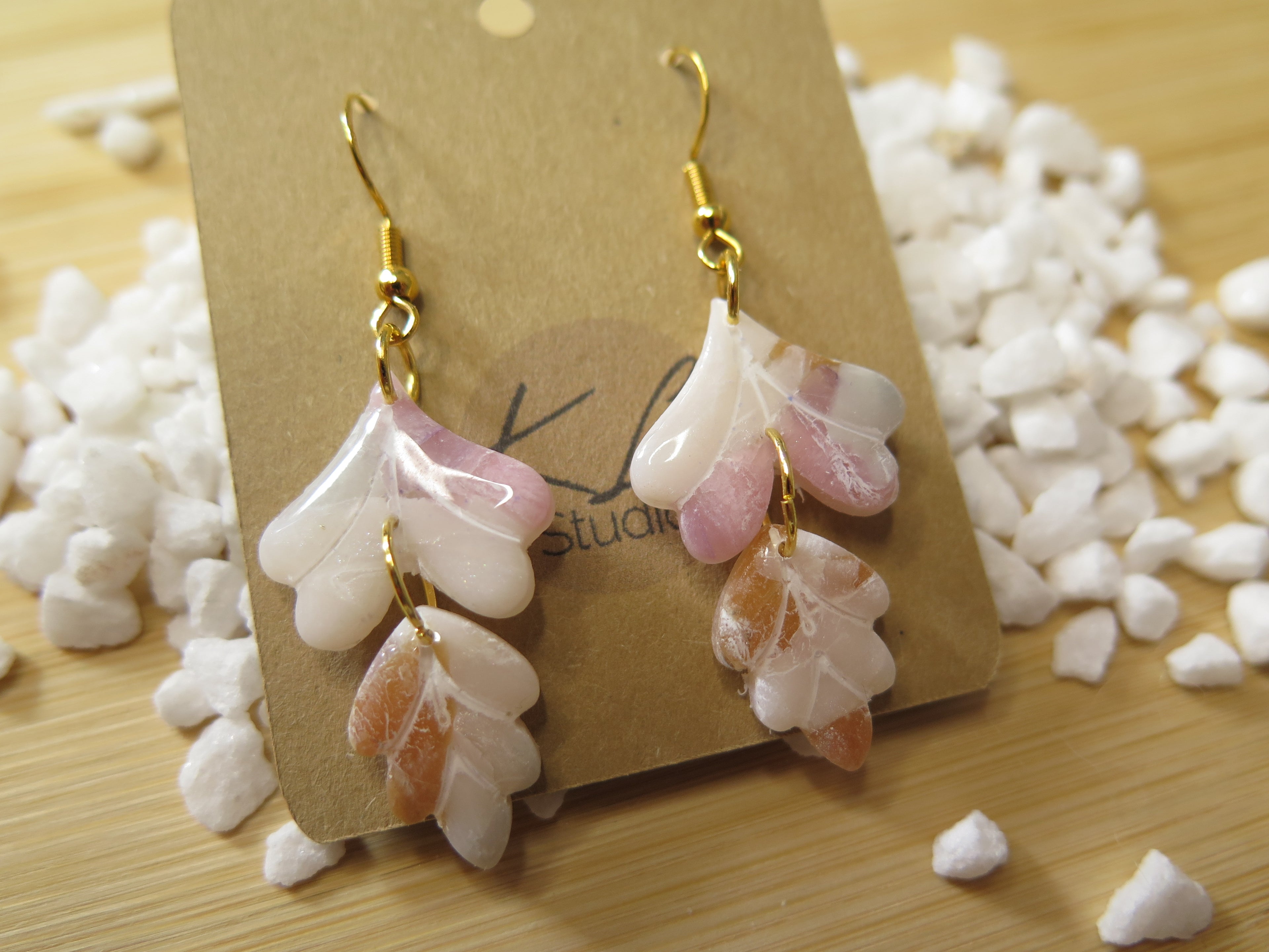Ohrringe Pearl Leaf Duo