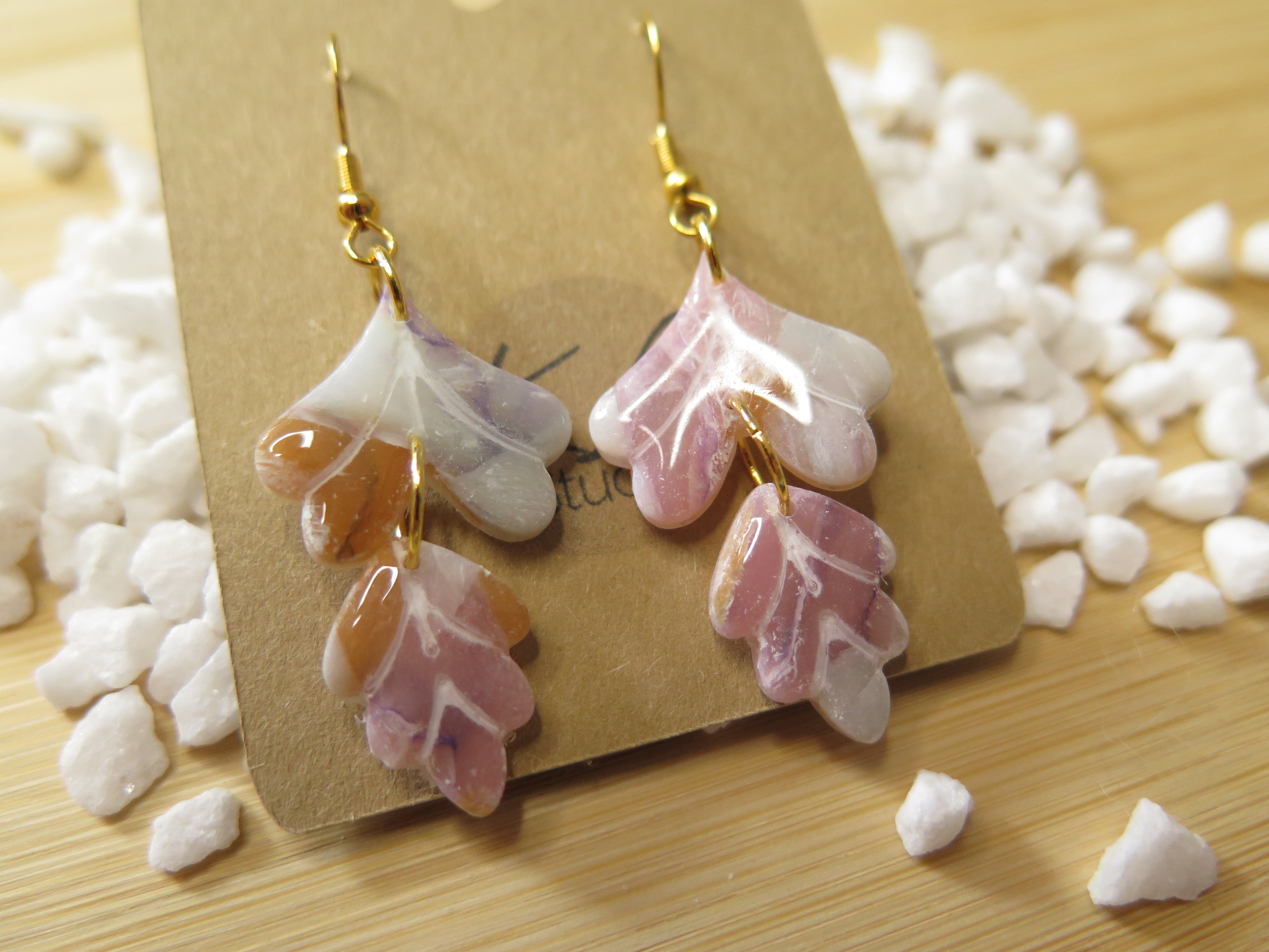 Ohrringe Pearl Leaf Duo