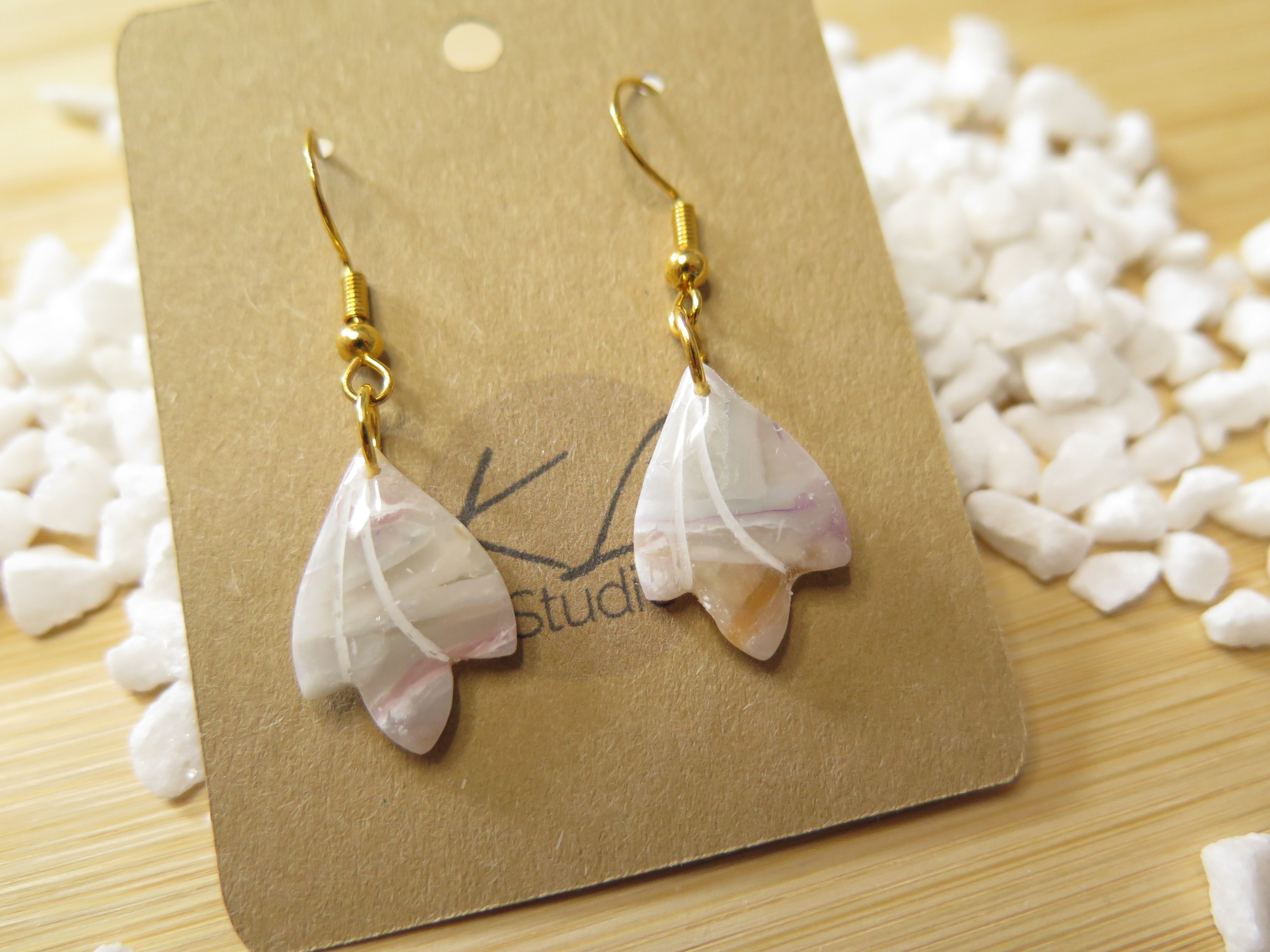 Ohrringe Pearl Leaf S